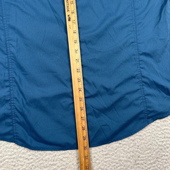 Kuhl Stealth Shirt Men Large Short Sleeve Snap Front Pockets Outdoor Hiking Blue - Picture 7 of 12